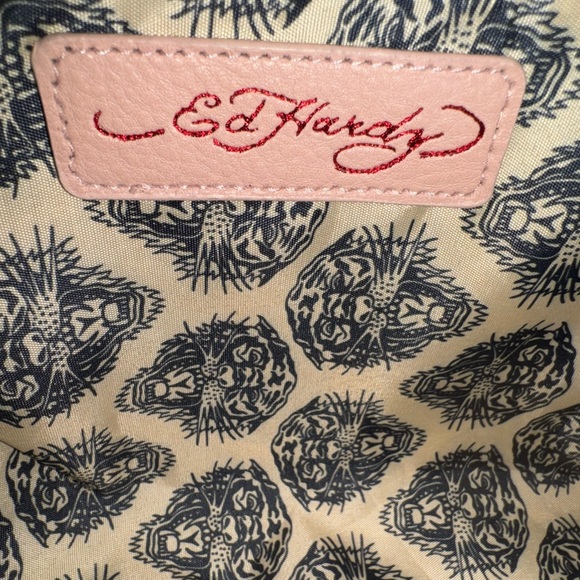 Ed Hardy Light Pink Satchel with Charm Chain - Picture 10 of 10